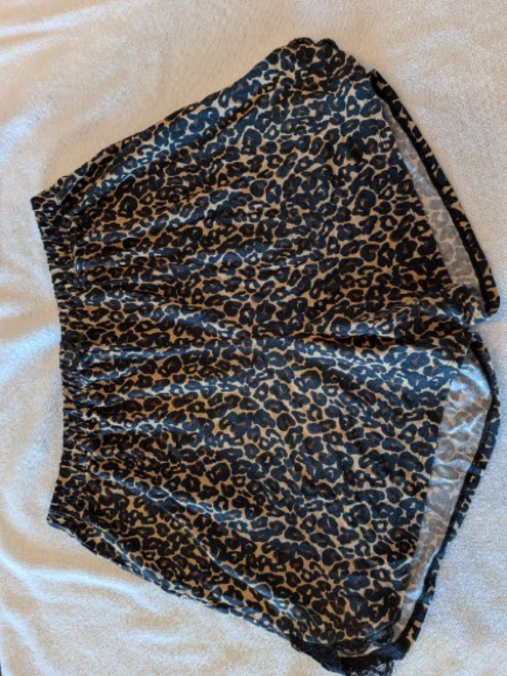 knix Leopard Print Pajama Shorts - Black and Tan